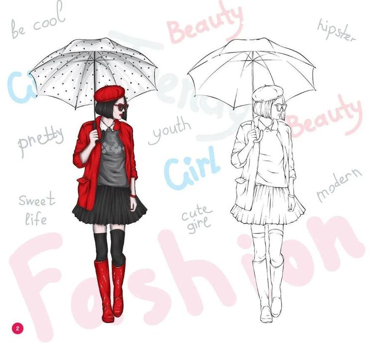 Dziewczyny do kolorowania. Fashionista