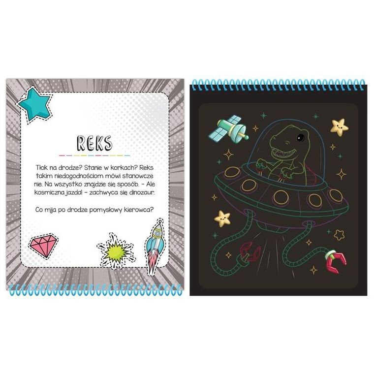 Dzikie dinozaury. Zdrapywanka z rysikiem