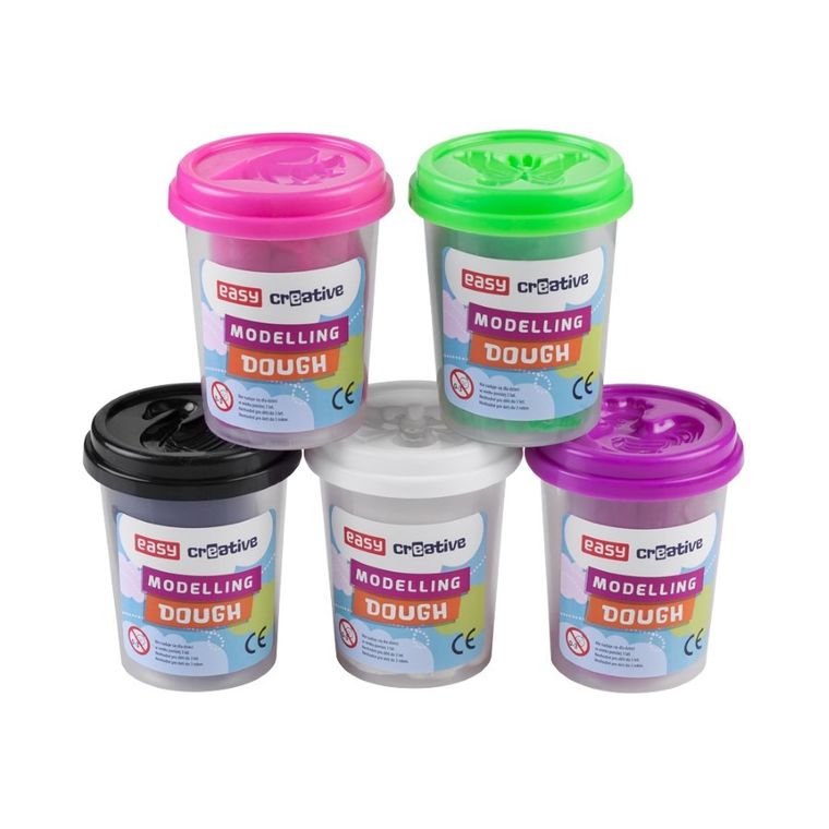 Easy, Ciastokreacja, Kubki, 141 g, masa plastyczna, zestaw, 5 szt.