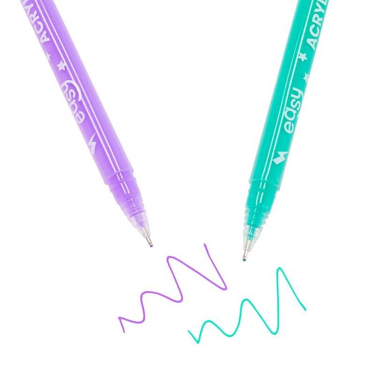 Easy, długopis żelowy, akrylowy, 6 kolorów