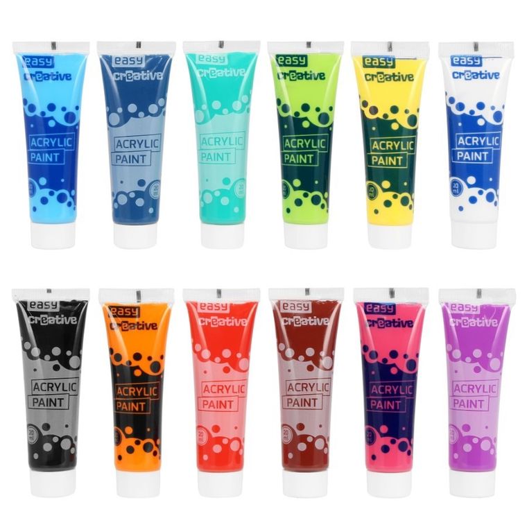 Easy, farba akrylowa, 12 kolorów