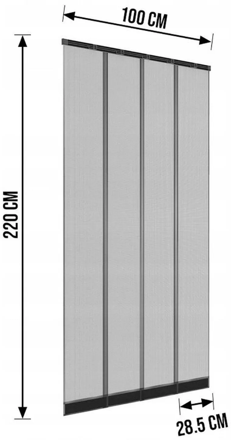 Easy Life Mako, moskitiera drzwiowa, lamelowa, 100-220 cm