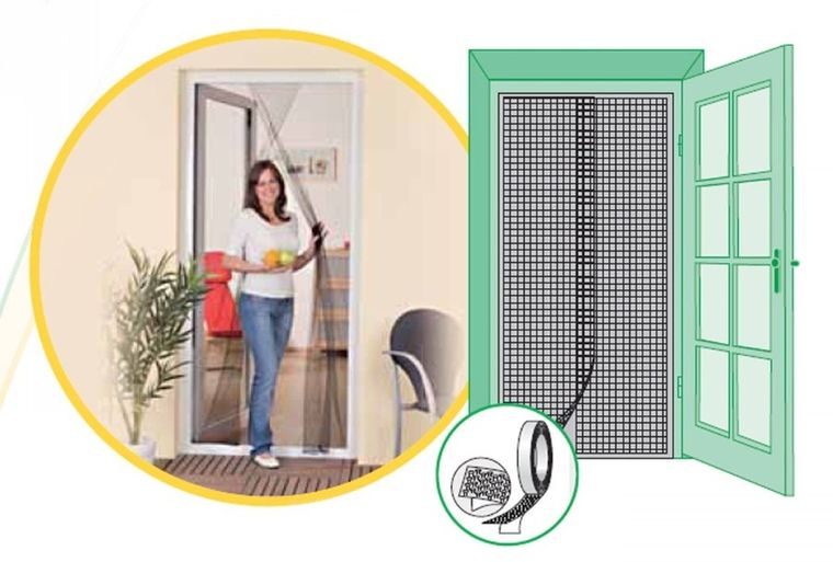 Easy Life Mako, moskitiera na drzwi, biała, 110-210 cm