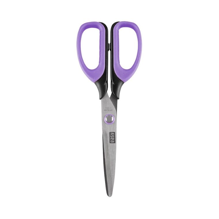 Easy, nożyczki szkolne z miękkimi rączkami, fioletowe, 15 cm