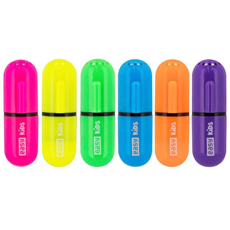 Easy, zakreślacze, 6 kolorów