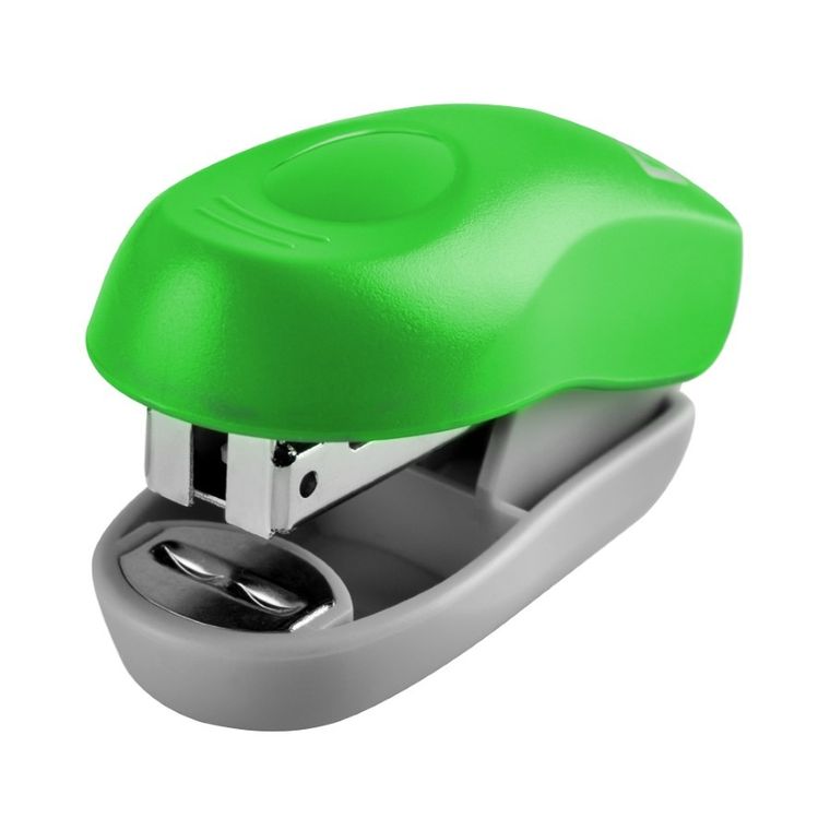 Easy, zszywacz plastikowy mini, zielony Fluo, 8 kartek