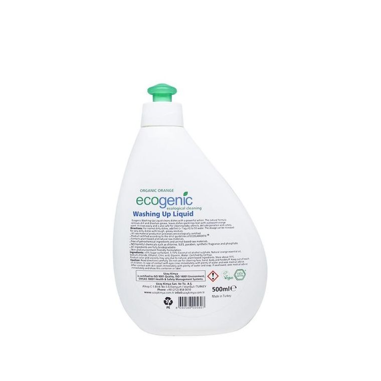 Ecogenic, płyn do mycia naczyń, pomarańcza, 500 ml