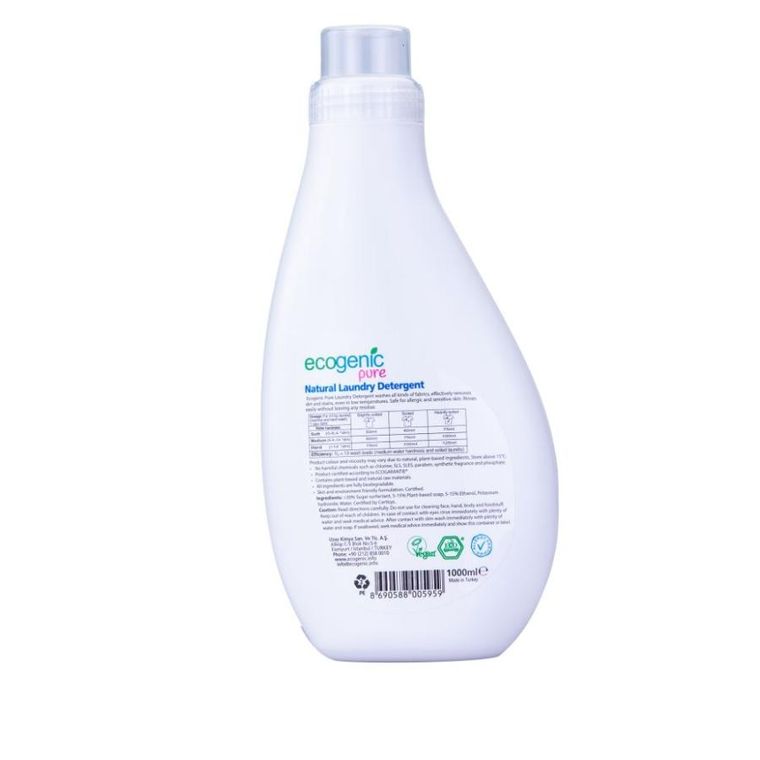 Ecogenic Pure, hipoalergiczny płyn do prania, bezzapachowy, 1000 ml