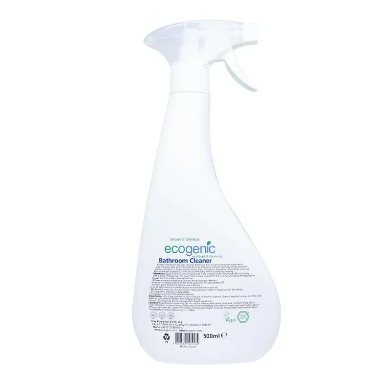 Ecogenic, spray do czyszczenia powierzchni łazienkowych, pomarańcza, 500 ml