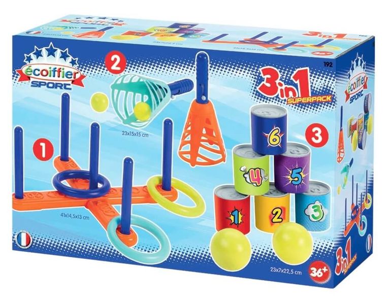 Ecoiffier, zestaw gier 3w1