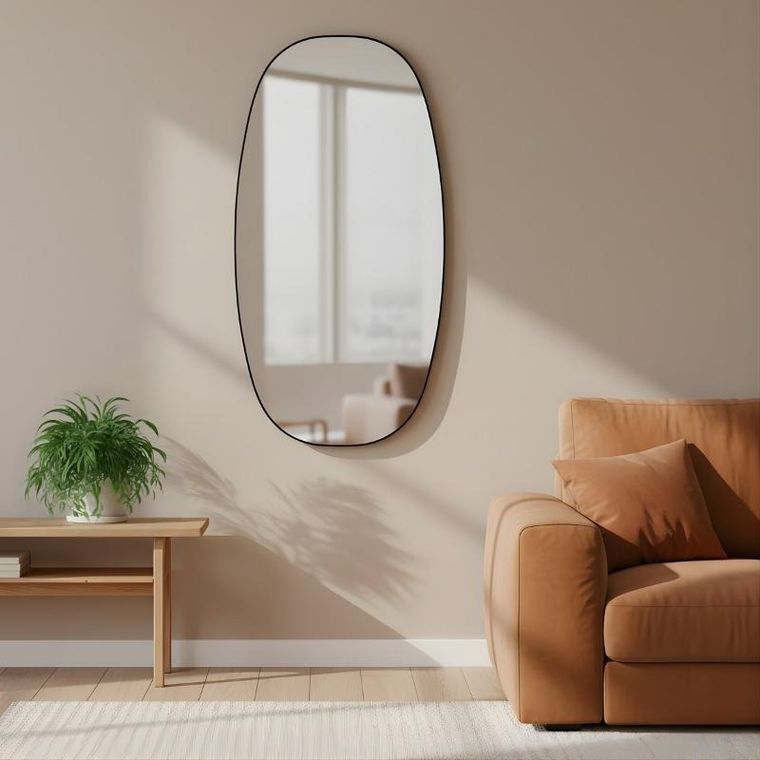 Edaxo, Ovyn, lustro wiszące, owalne, 60-32 cm