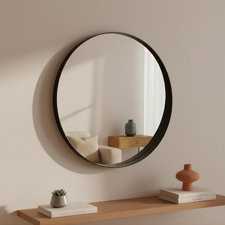 Edaxo, Svea, lustro ścienne, okrągłe, 50 cm