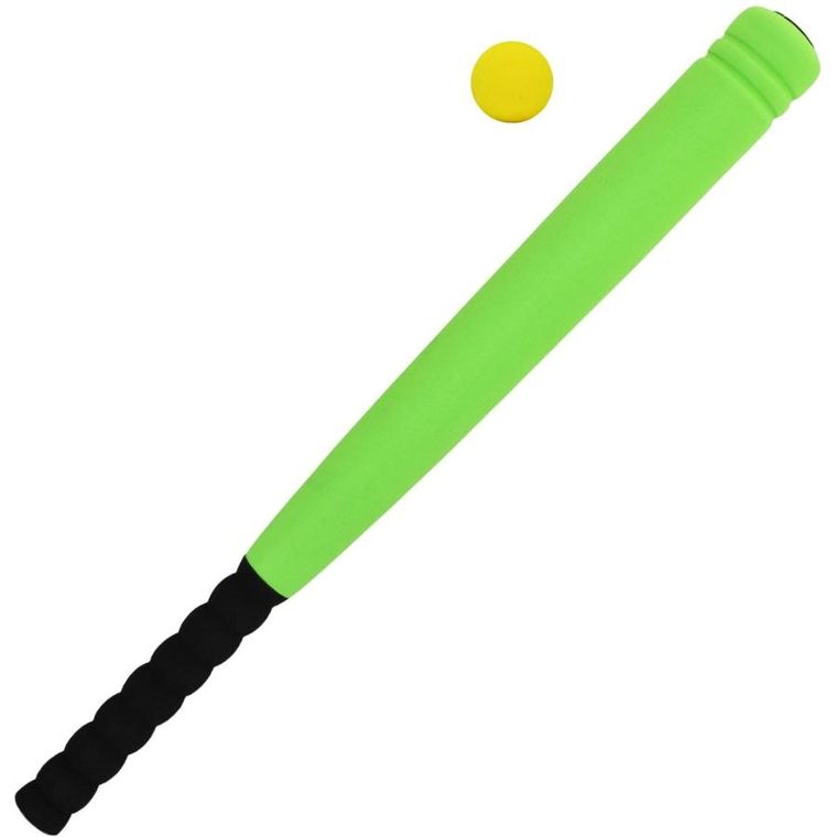 Eddy Toys, kij do baseballa z piłką soft, zielony, 54cm