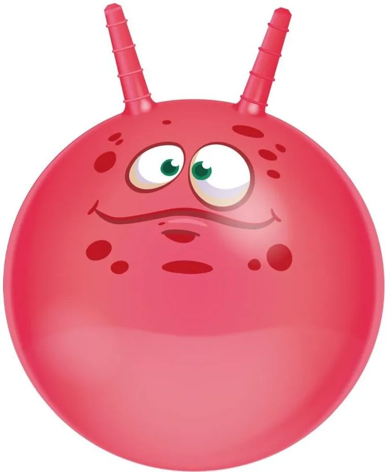 Eddy Toys, piłka do skakania z rogami, 45 cm, różowa