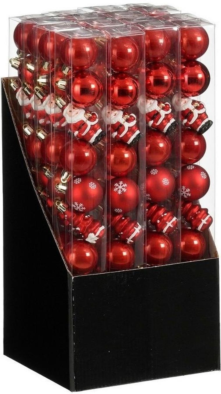 Edelman, Mica, bombki formówki plastikowe, mikołaj i choinka, 10 szt.