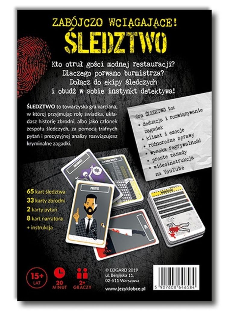 Edgard, Karciana śledztwo, gra karciana