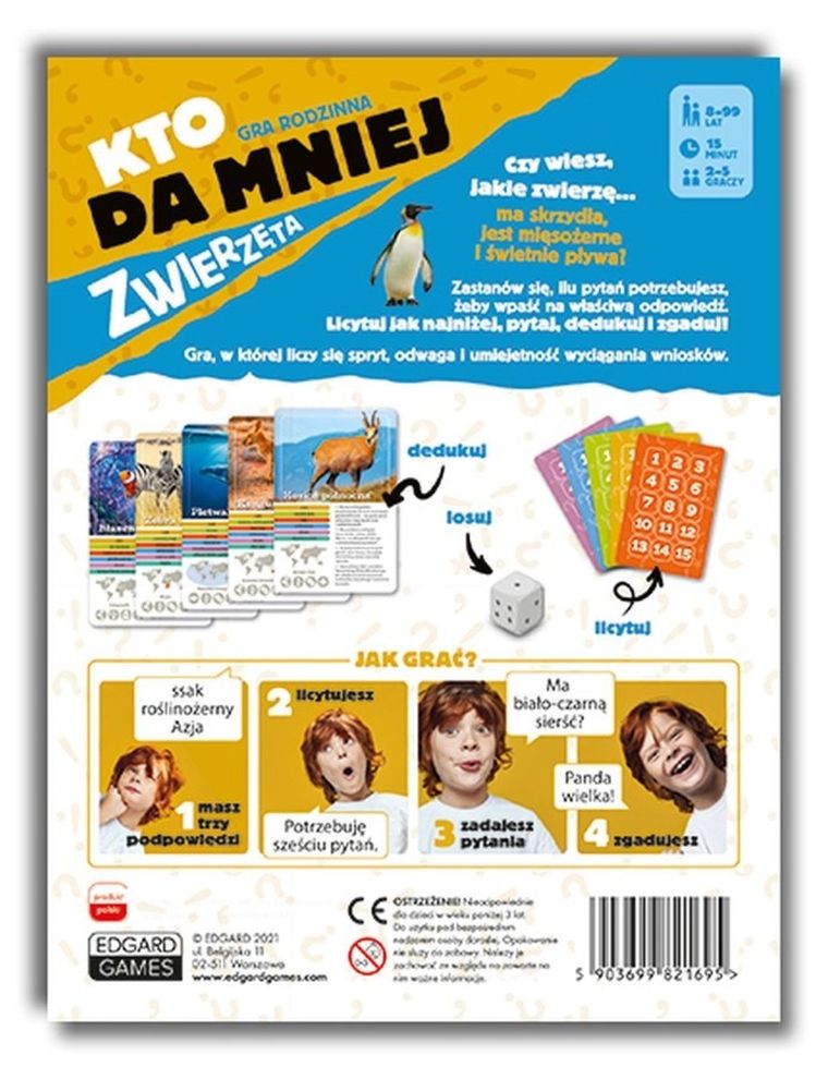 Edgard, Kto da mniej, Zwierzęta, gra towarzyska