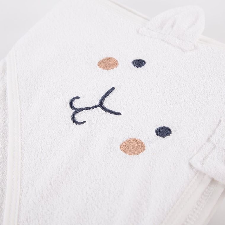 Eevi, Mellow, okrycie kąpielowe, białe, 100-100 cm