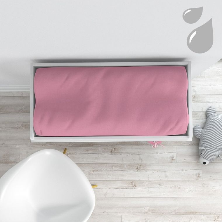 Eevi, pokrowiec na przewijak, bawełniany, ciemny różowy