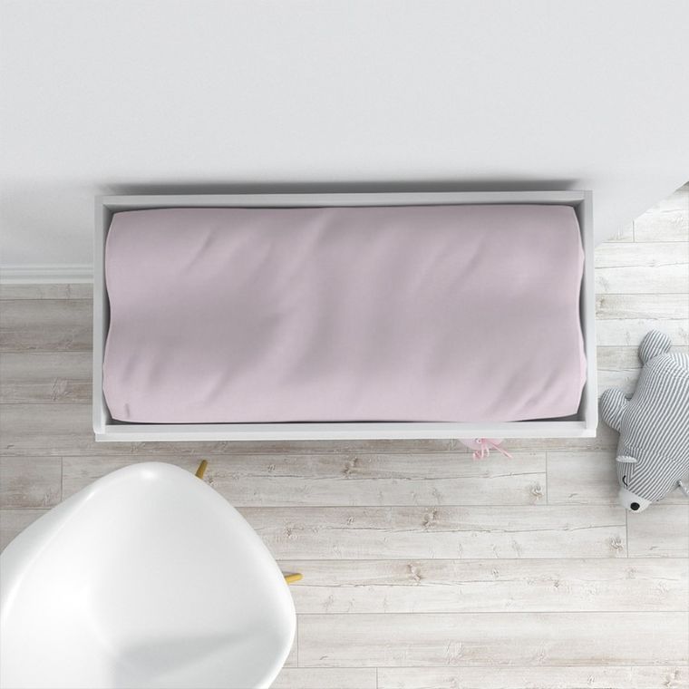 Eevi, pokrowiec na przewijak, bawełniany, jasny różowy