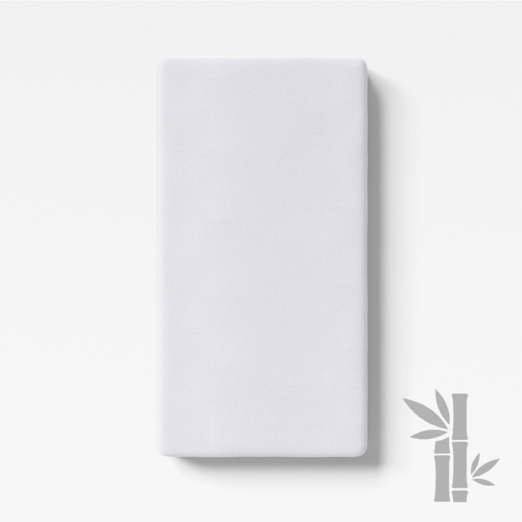 Eevi, prześcieradło bambusowe, białe, 120-60 cm