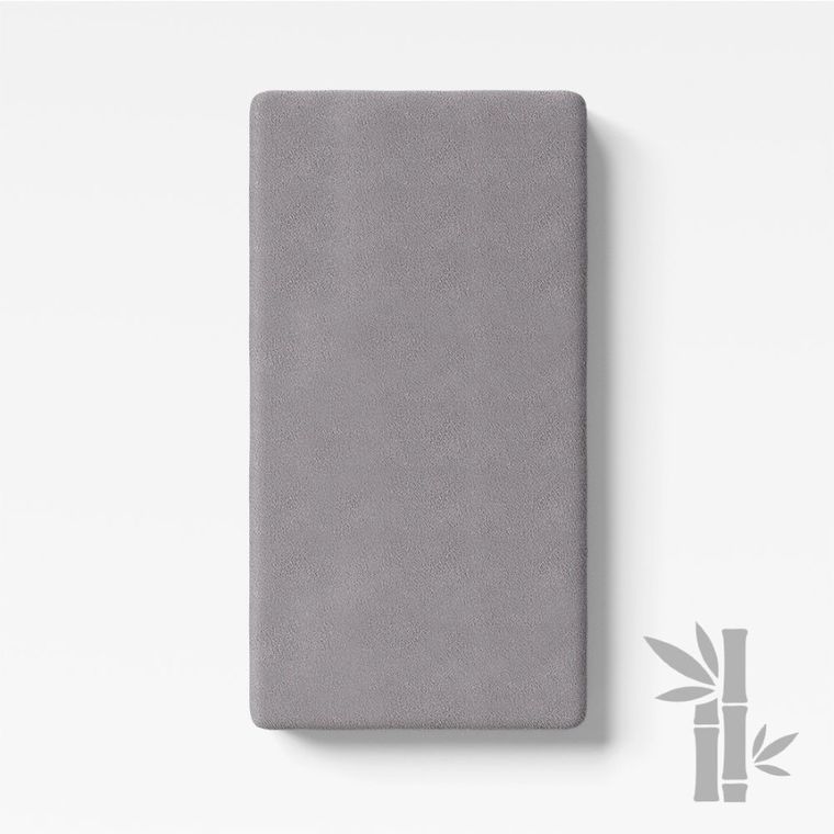 Eevi, prześcieradło bambusowe, szare, 120-60 cm