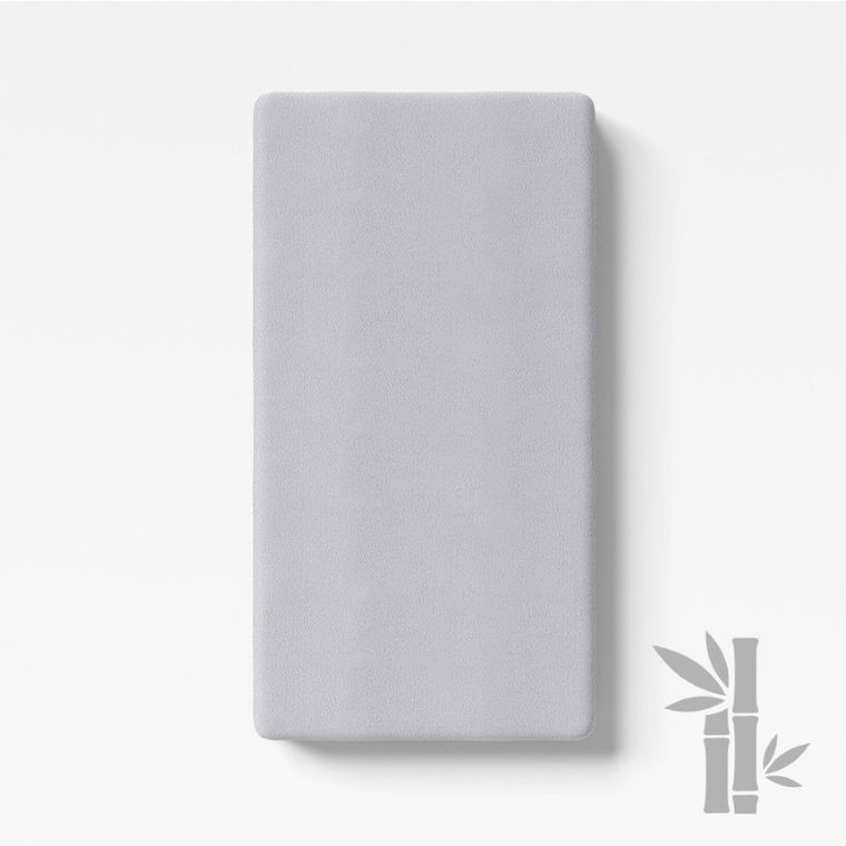 Eevi, prześcieradło bambusowe, szare, 120-60 cm