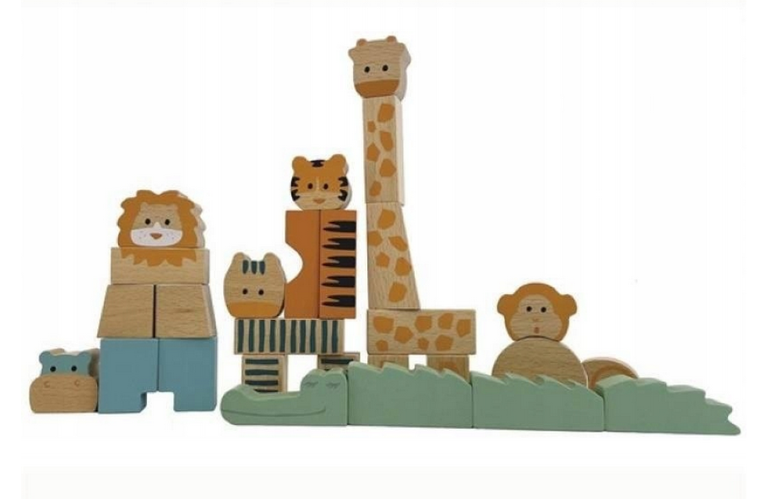 Egmont Toys, Dżungla, drewniane klocki konstrukcyjne
