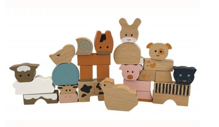 Egmont Toys, Farma, drewniane klocki konstrukcyjne