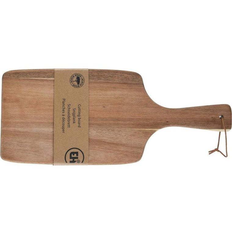 Eh Excellent Houseware, deska do krojenia z drewna akacji z uchwytem, 42-17-1,6 cm