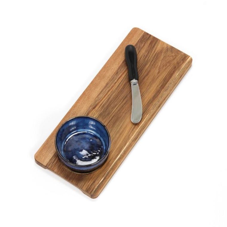 eh Excellent Houseware, deska do serwowania przekąsek, z miseczką i nożykiem