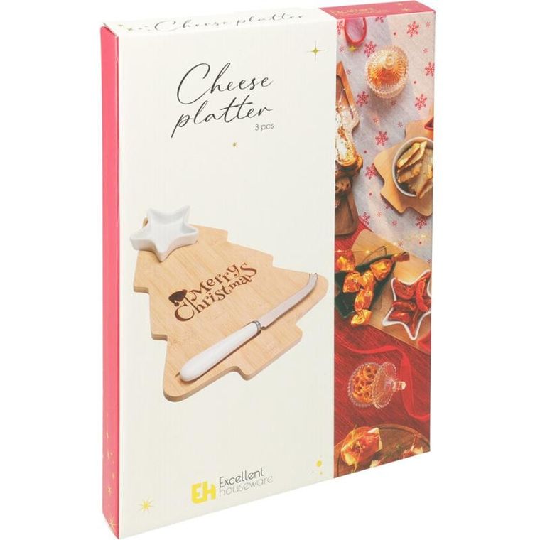 Eh Excellent Houseware, Fiabel, deska do serwowania serów, kształt choinki, 3 elementy