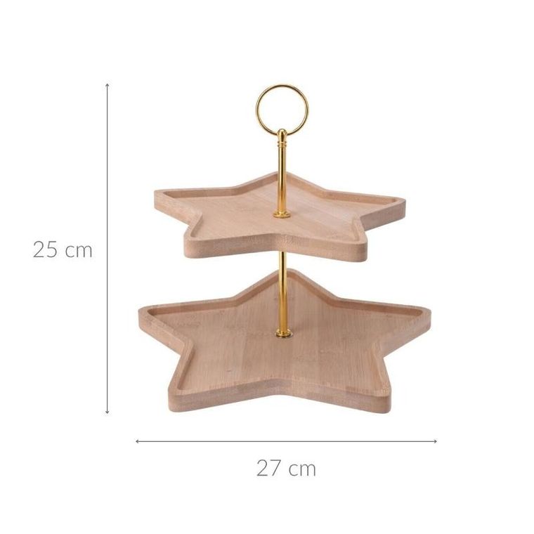 Eh Excellent Houseware, patera dwupoziomowa w kształcie gwiazdki, 25 cm