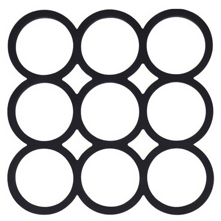 Eh Excellent Houseware, silikonowa podkładka pod gorący garnek, czarna