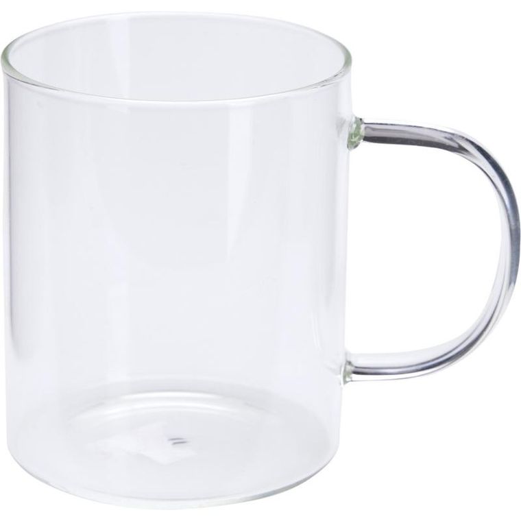 Eh Excellent Houseware, Vuni, kubek z dużym uchem, szklany, 400 ml, 3 szt.