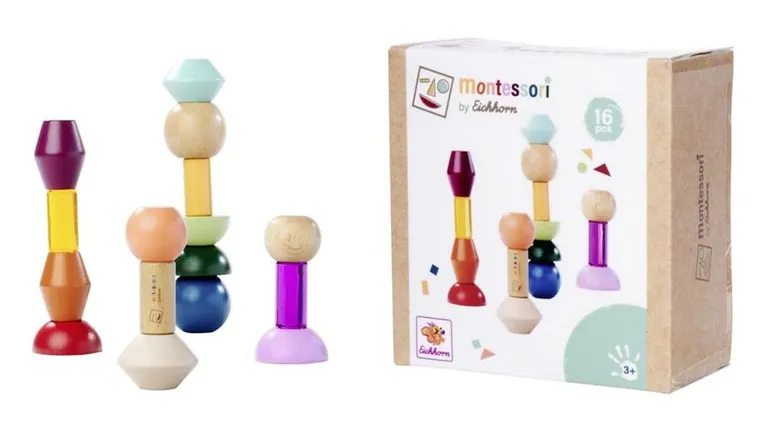 Eichhorn, Montessori, Wieża kształtów, układanka