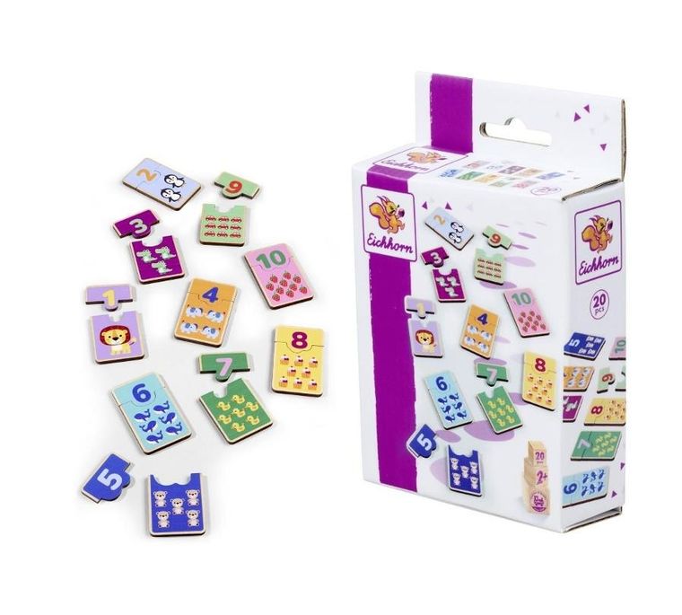 Eichhorn, Numerki, klocki edukacyjne, 20 elementów