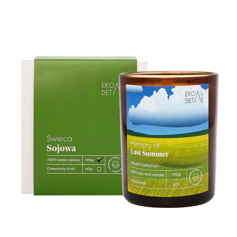 EkoDetale, Mood Stories, świeca sojowa w szkle, Memory of Last Summer, 190g