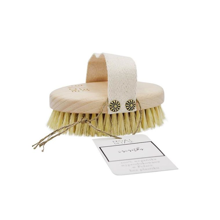 EkoDetale, Tampico, szczotka do masażu na sucho z włosiem, w woreczku