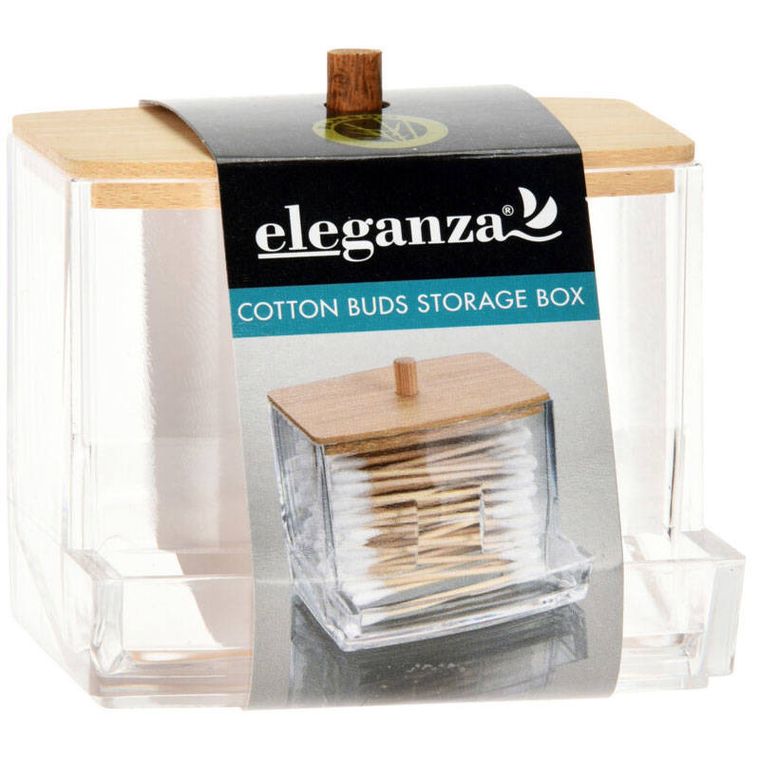 Eleganza, organizer na patyczki do uszu z babusową pokrywką