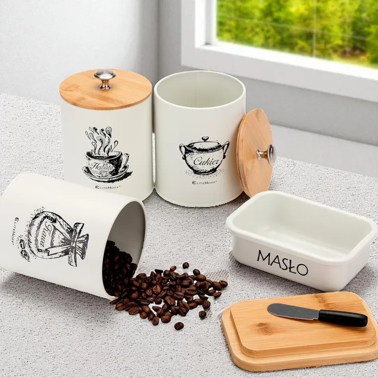 Elitehoff, chlebak z zestawem pojemników i maselniczką