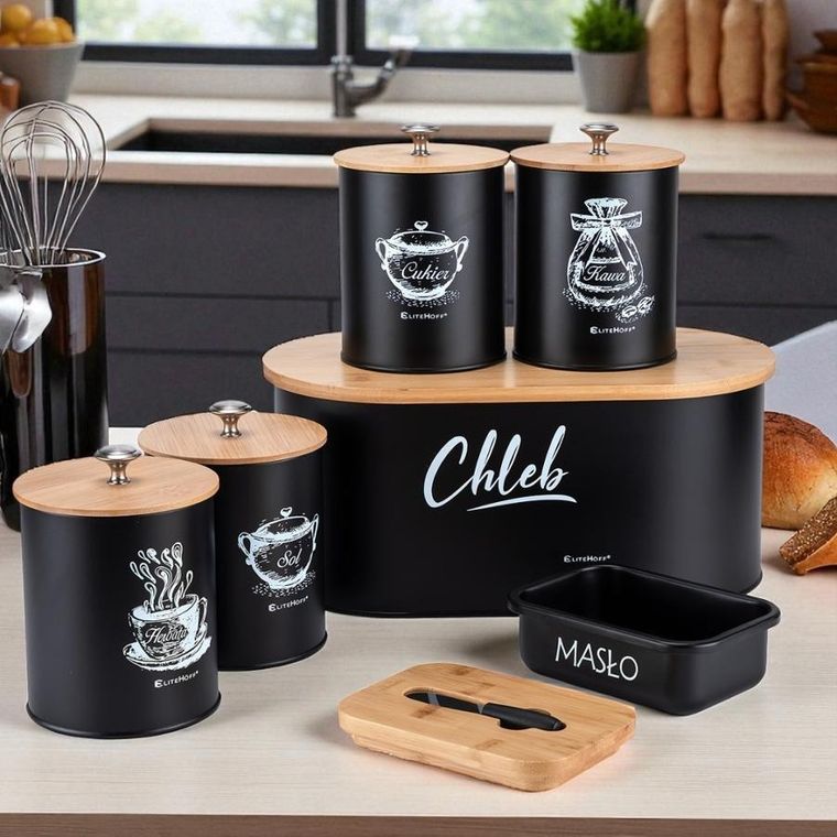 Elitehoff, chlebak z zestawem pojemników i maselniczką