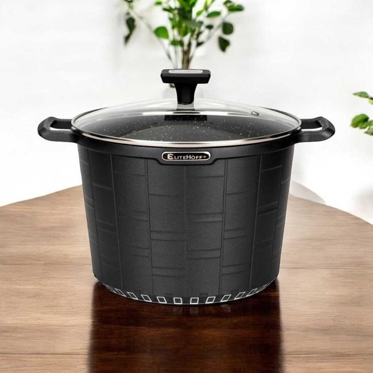 Elitehoff, garnek granitowy z pokrywą, 24 cm, 6,5l