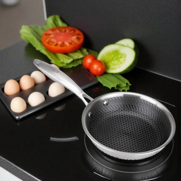 Elitehoff, patelnia z powłoką plaster miodu, stalowa, 18cm, E-7544