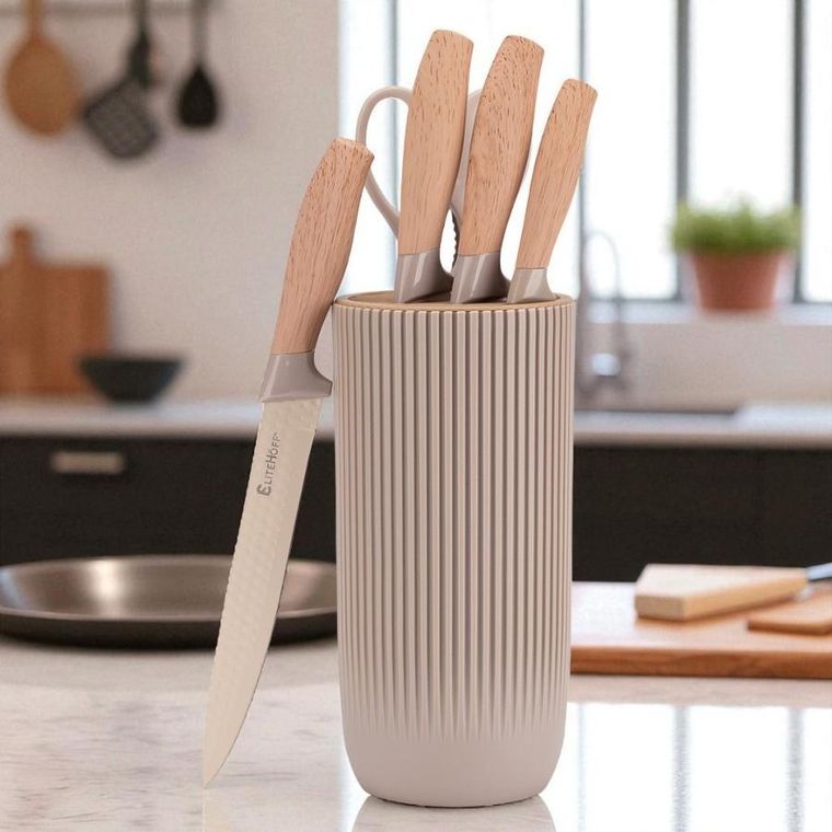 Elitehoff, zestaw noży kuchennych ze stojakiem