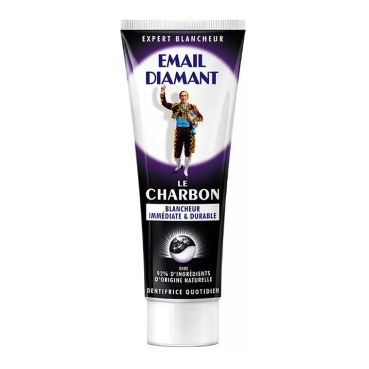 Email Diamant, La Charbon, wybielająca pasta do zębów, purpurowa, z węglem, 75 ml
