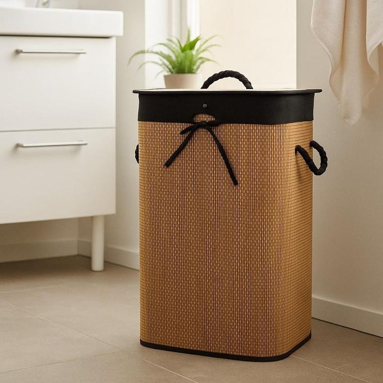 Emako, Bofo, kosz na pranie, bambusowy, 72l