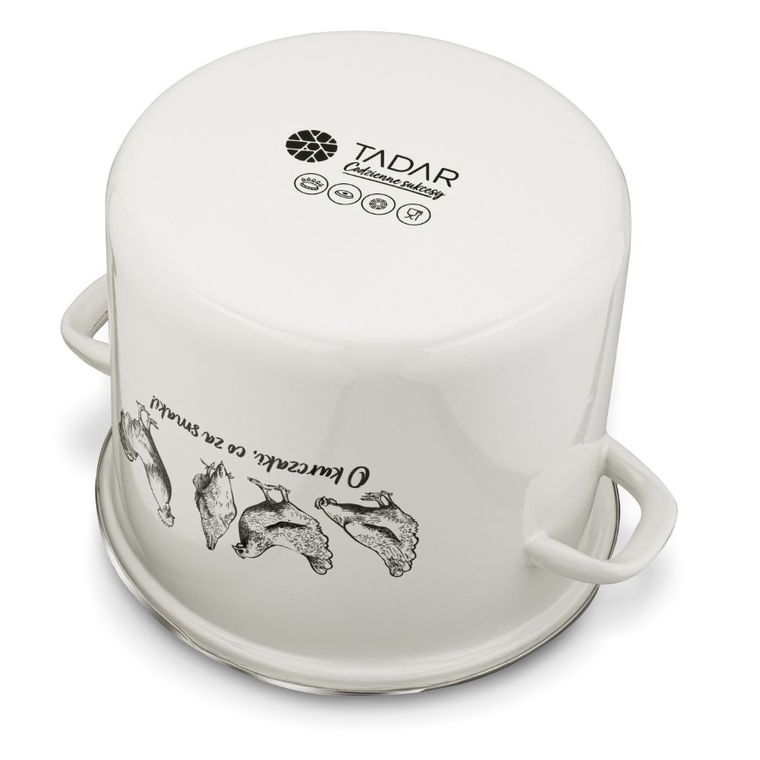 Emaliowany garnek, o kurczaki, 28 cm