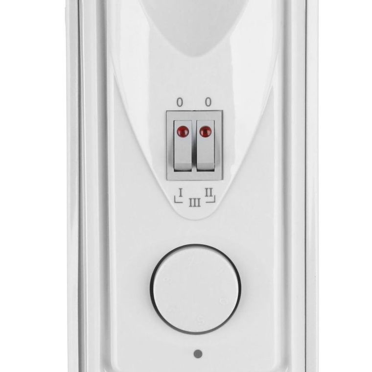 Emerio, elektryczny grzejnik olejowy, biały, 1500W