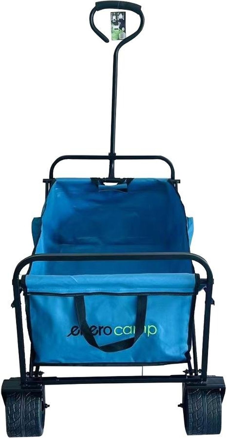 Enero Camp, Deluxe, wózek turystyczno-plażowy, składany, niebieski, 66-48-90 cm
